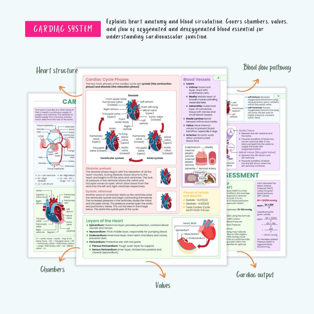 Cardiovascular Disorders Notes | 20+ Cardiac Conditions | ECG Heart Failure MI Angina Nursing