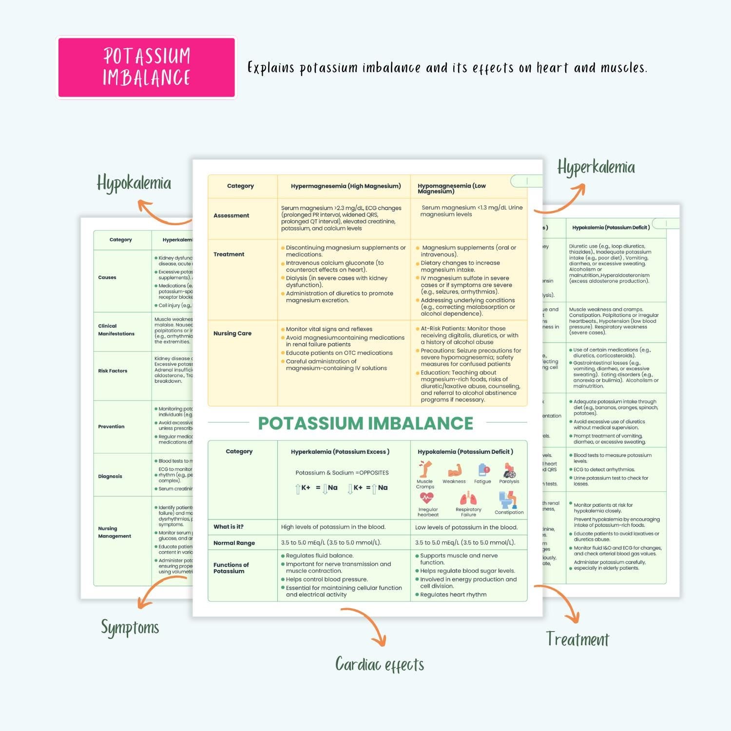 Electrolyte Fluid Disorders Notes Sodium Potassium Calcium Magnesium Imbalance NCLEX Study Guide