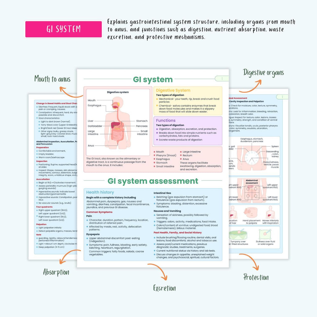 Gastrointestinal Disorders Notes 15+ GI Conditions Liver Pancreatitis GERD Gastritis IBD Nclex Guide