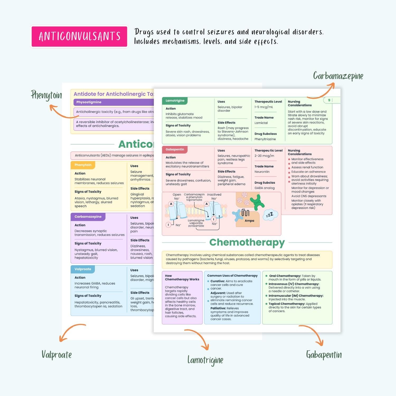 NCLEX Pharmacology Bundle | 80+ Drugs, Cardiac, Respiratory, Antibiotics, Antivirals, ICU, Mnemonics | Nursing School Notes