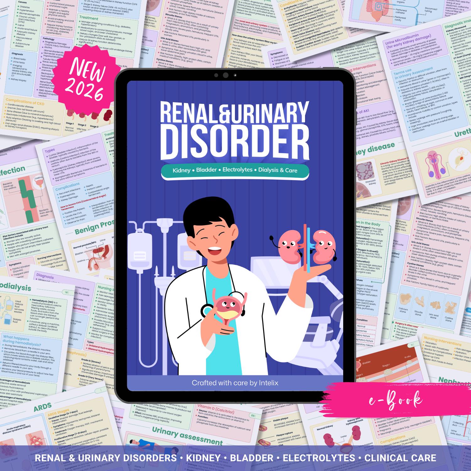Renal Urinary Notes 15+ Disorders Acute Kidney Injury Chronic Kidney Disease Dialysis Nursing Guide