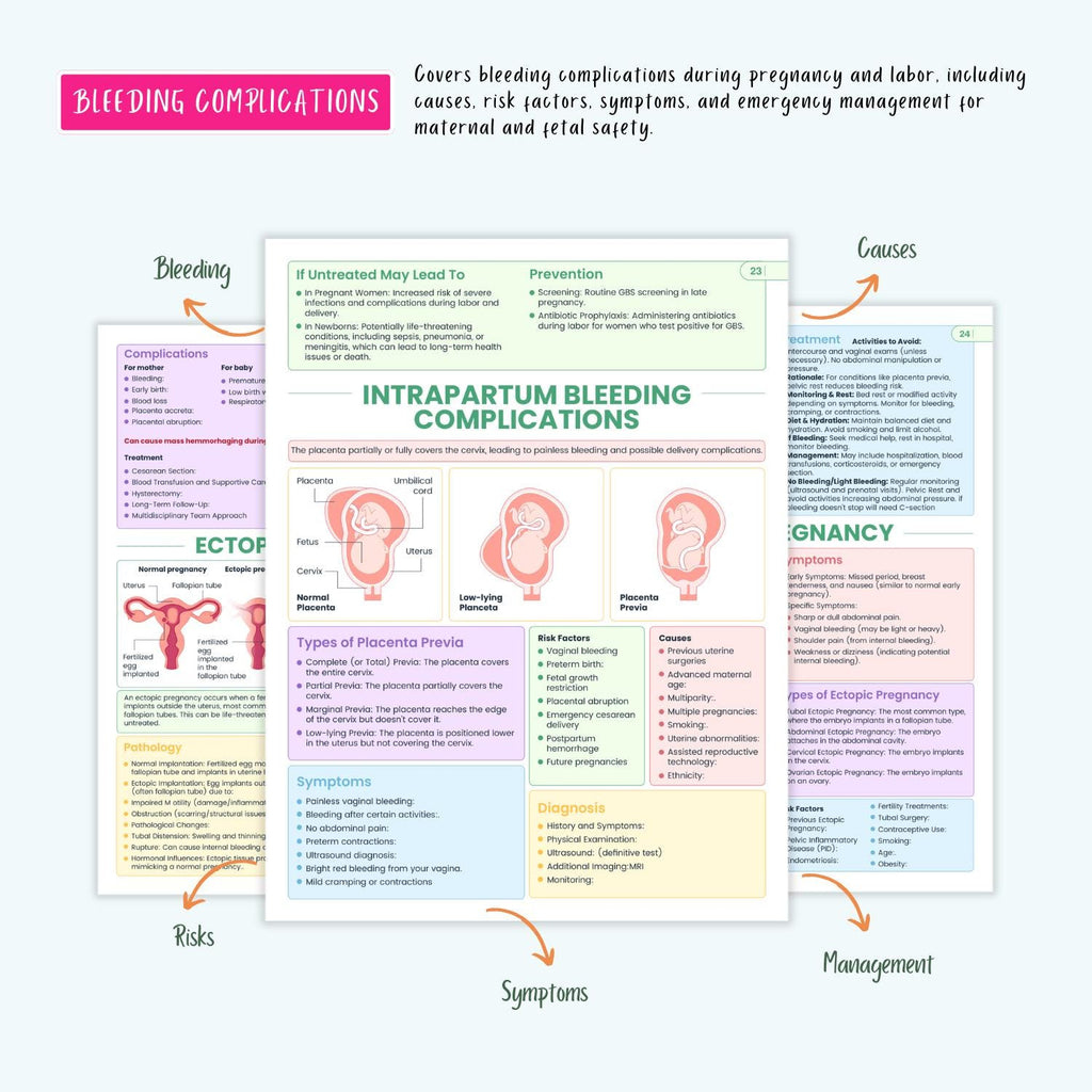 Pediatrics & Pregnancy Disorders Bundle | Maternal Health, Neonatal Care, Pediatric Nursing Notes, Coloring Book