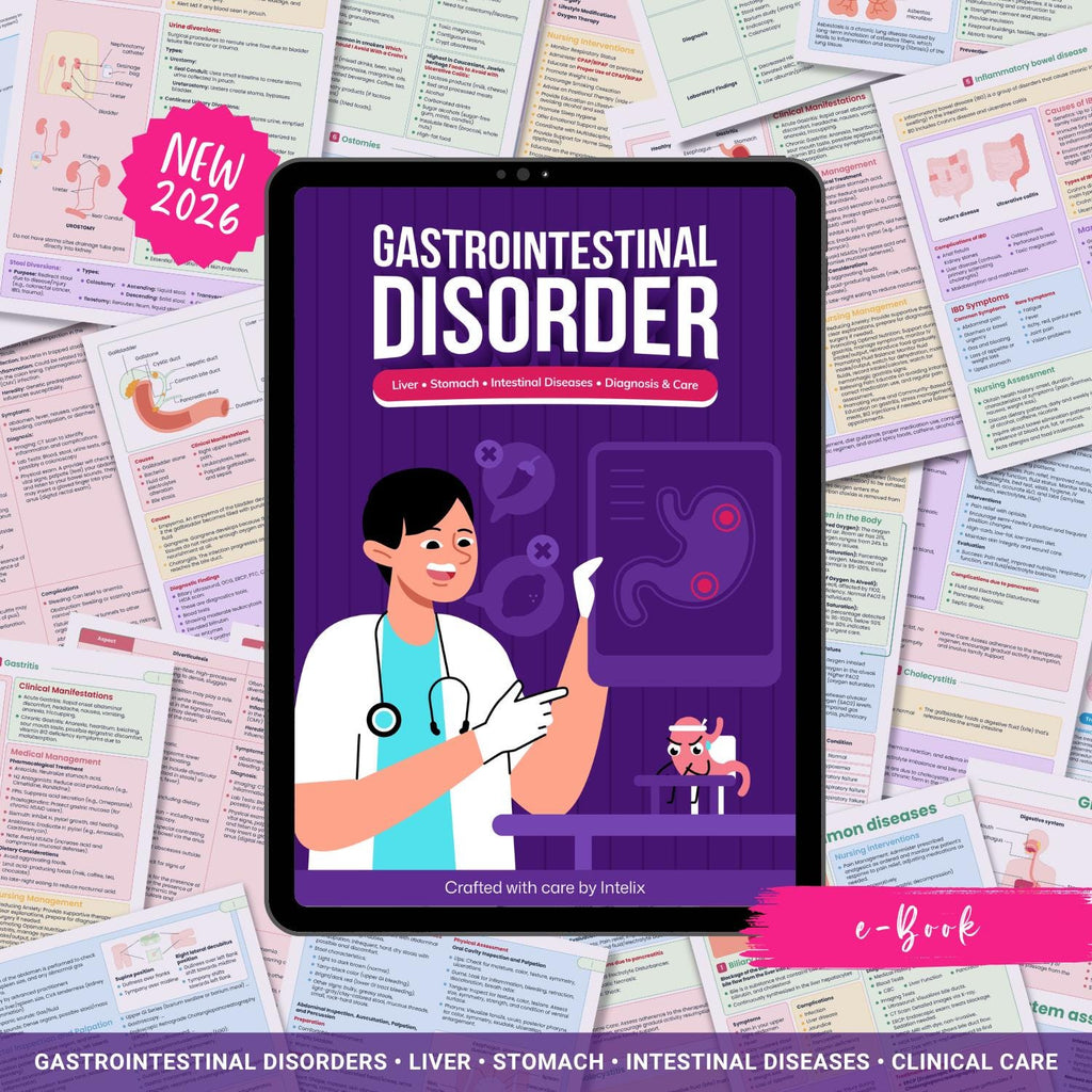 Gastrointestinal Disorders Notes 15+ GI Conditions Liver Pancreatitis GERD Gastritis IBD Nclex Guide