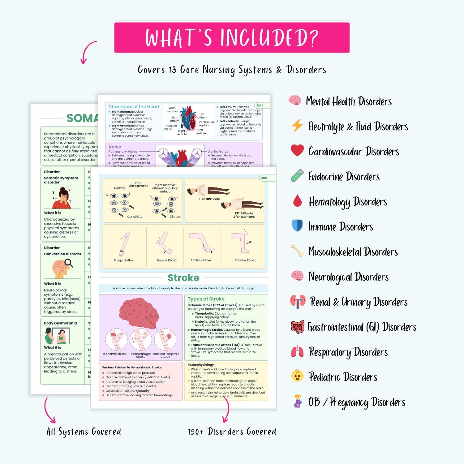 Complete Nursing Disorders Notes | 150+ Diseases | Symptoms, Diagnosis, Treatment | NCLEX Prep