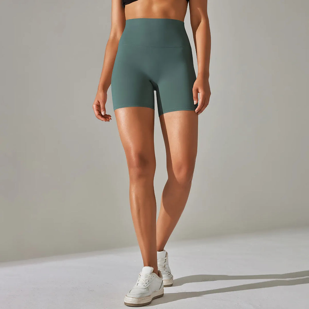 Junaizo Yoga Shorts Women Fitness Shorts Running Cycling Shorts Breathable Sports Leggings High Waist Summer Workout Gym Shorts