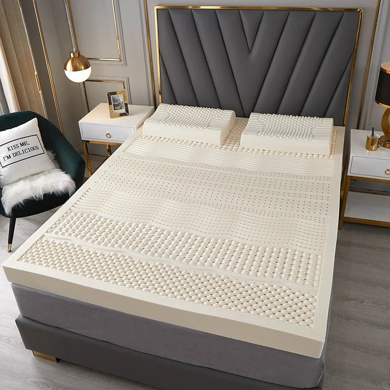 100% Thailand natural latex mattress with cover natural pure rubber mattress 1.8m bed 1.5m thickened home dormitory cushion mat