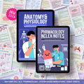 Human Anatomy and Physiology Vol 1 & 2 | Complete Pharmacology | Coloring Book, Cheat Sheets, Nursing School
