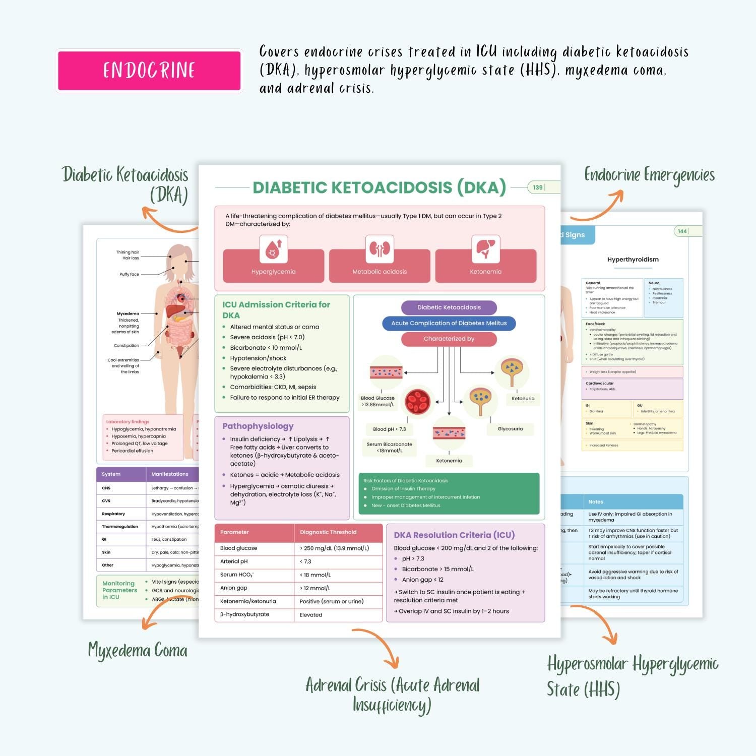 ICU Nursing Study Guide | ECG, Stroke, ICU Meds & Labs | Critical Care Cheat Sheets (e-Book)