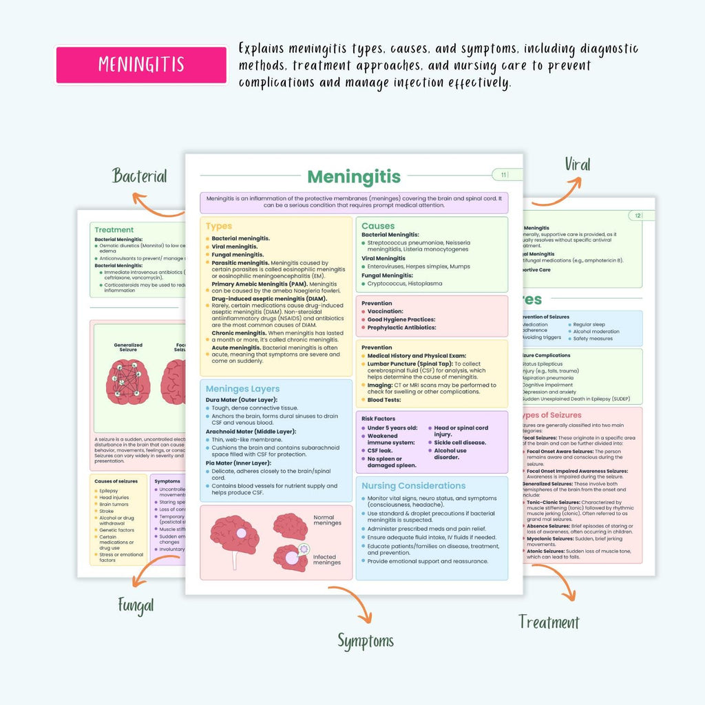 Neurological Disorders Notes | 20+ Brain Conditions | Stroke Seizures ICP Parkinsons Neuro Nursing